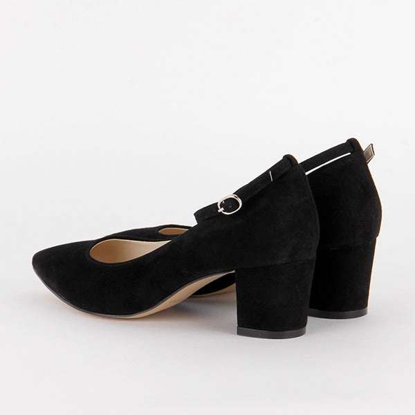 *COURTNEY strap - black suede, 5cm size UK 2