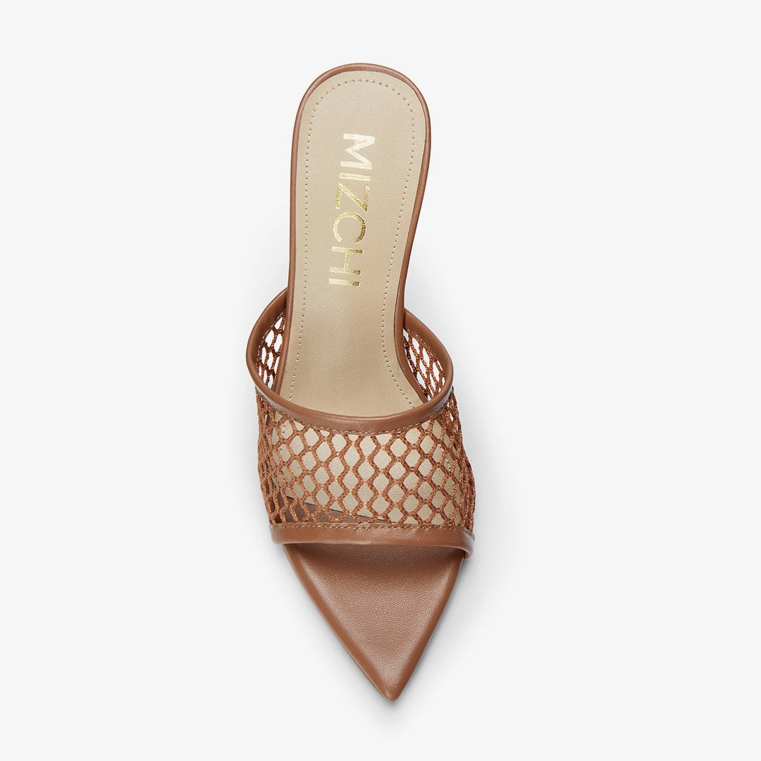 *Elowen - Beige Mesh Mules