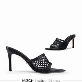 *Elowen - Black Mesh Mules
