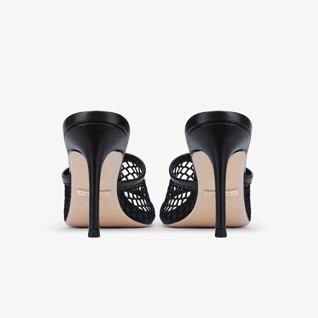 *Elowen - Black Mesh Mules