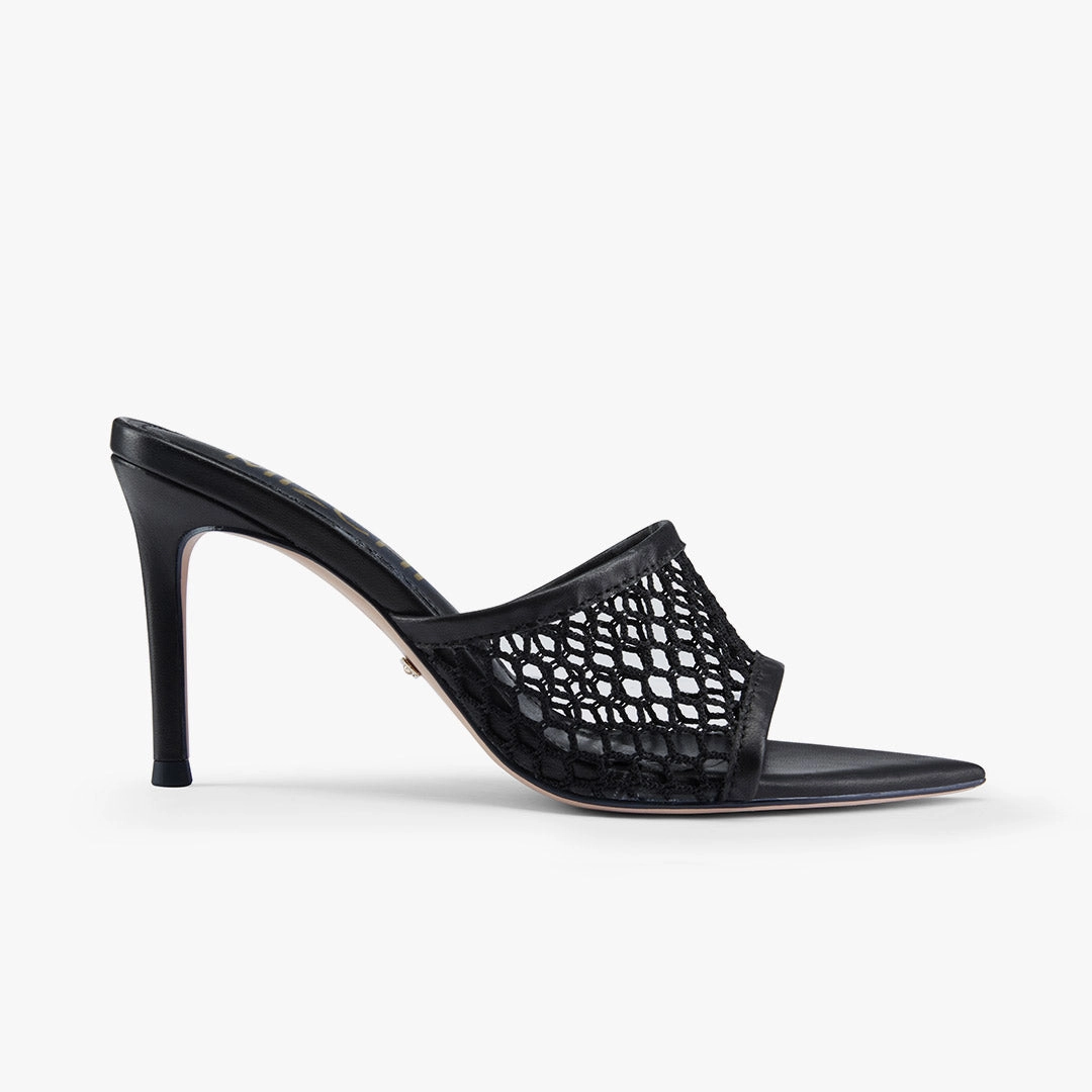 *Elowen - Black Mesh Mules
