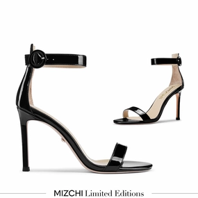 *KESIA BLACK PATENT - high sandal