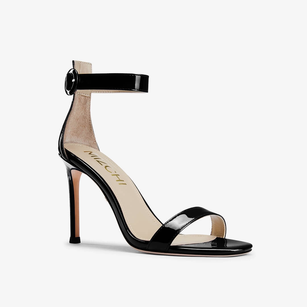 *KESIA BLACK PATENT - high sandal
