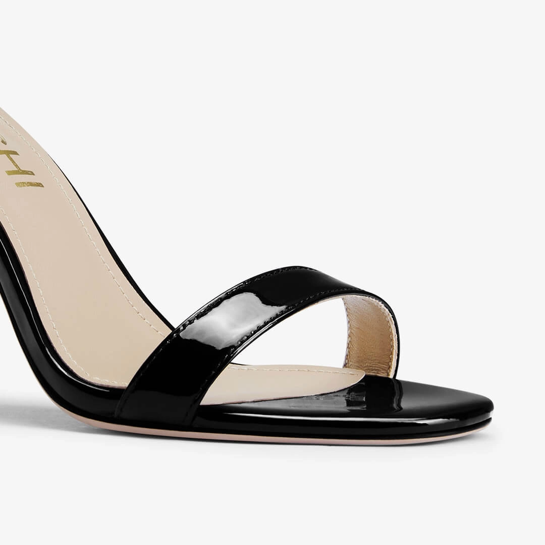 *KESIA BLACK PATENT - high sandal
