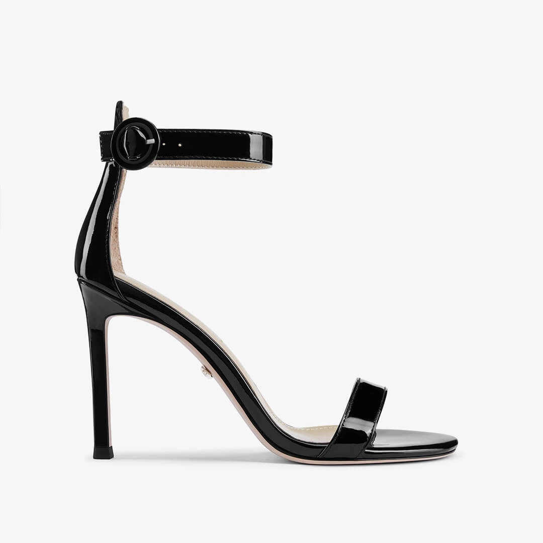 *KESIA BLACK PATENT - high sandal