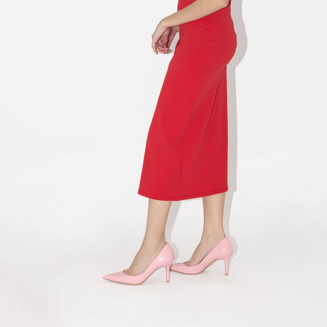 *UK size 2 - AMOLA GLOSSY - pink , 8cm heels