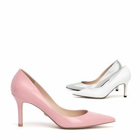 *UK size 2 - AMOLA GLOSSY - pink , 8cm heels