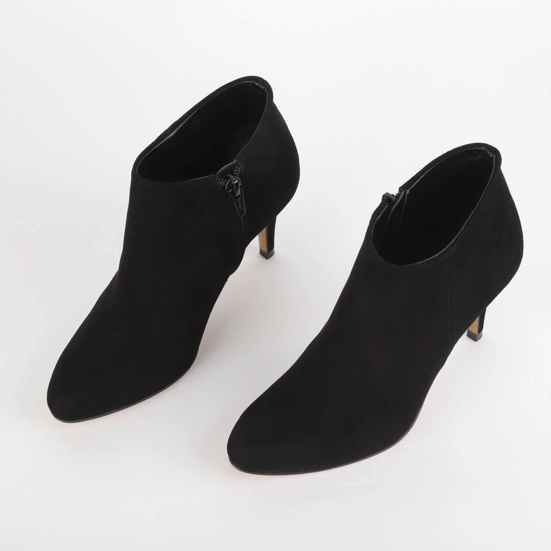 *UK size 2 - KANE - black suede, 8cm heels