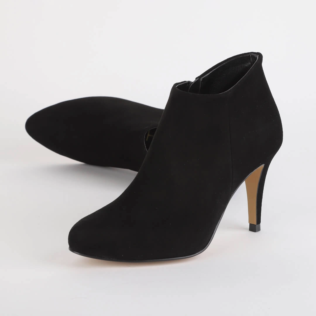 *UK size 2 - KANE - black suede, 8cm heels