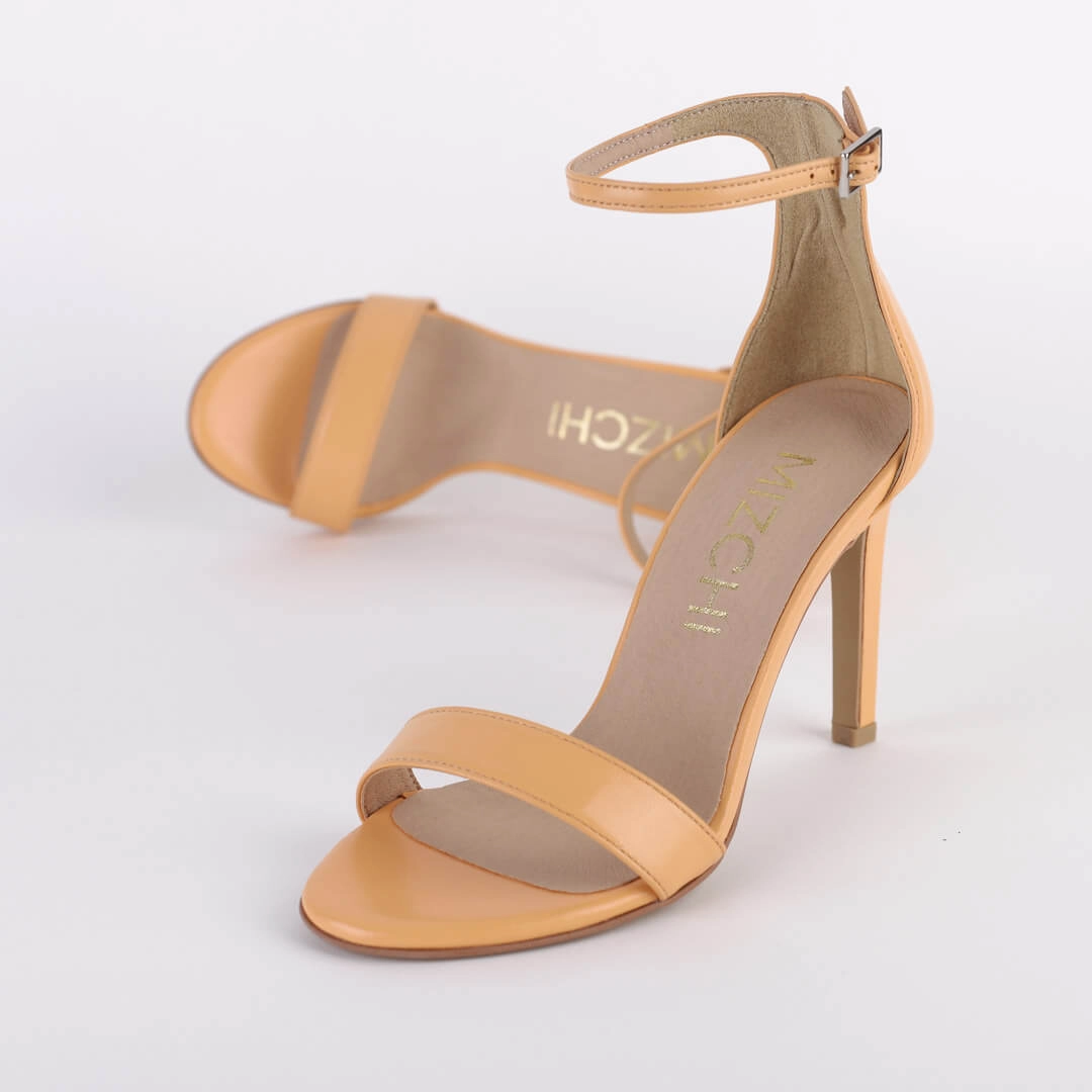 *UK size 2 - RITZY LA VITA - orange, 9cm heels