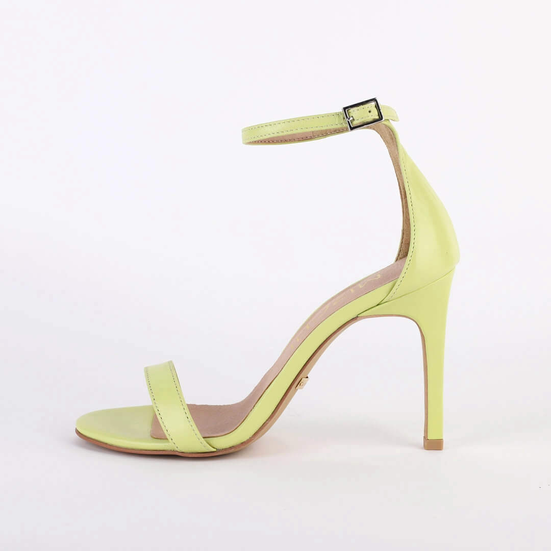 *UK size 2 - RITZY LA VITA - orange, 9cm heels