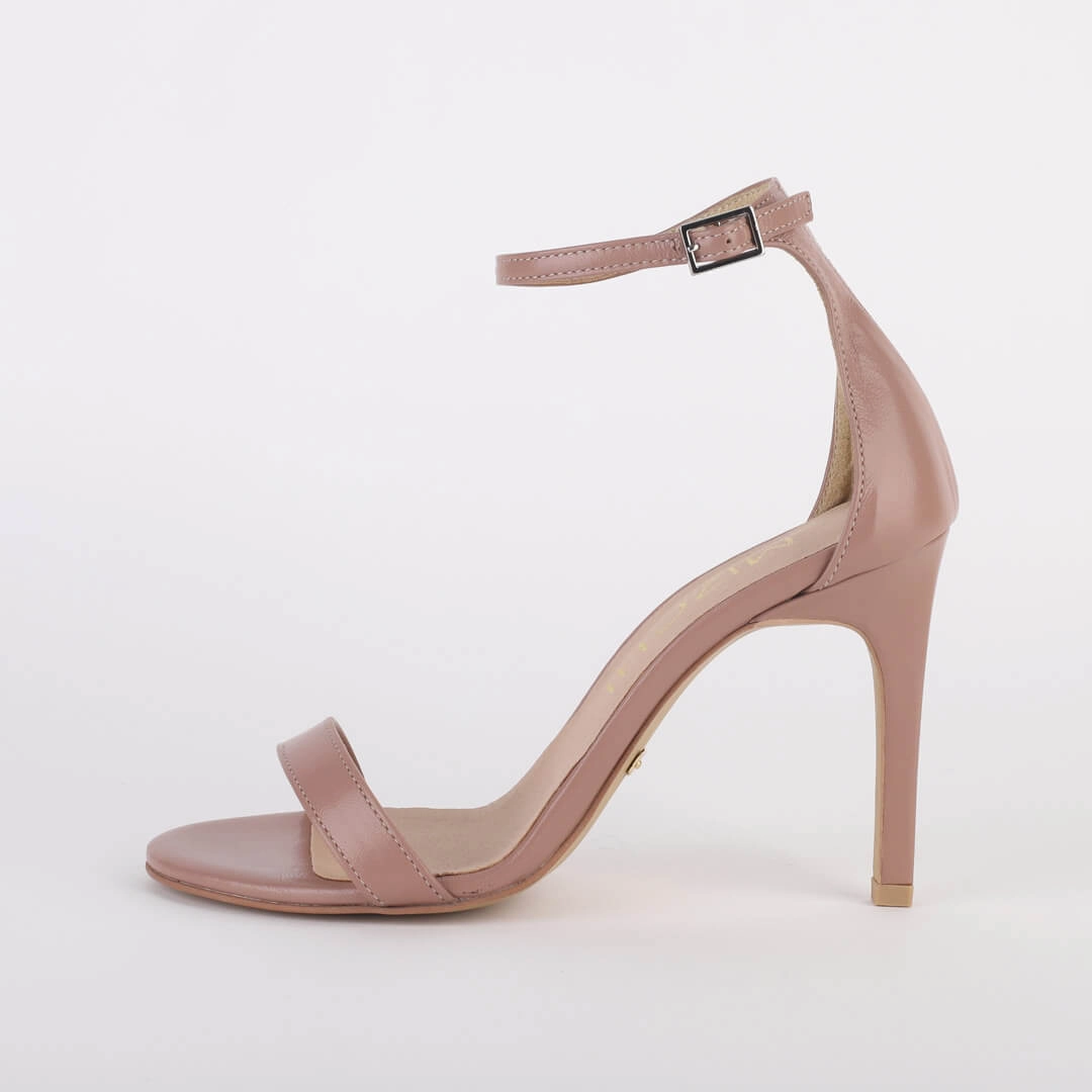 *UK size 2 - RITZY LA VITA - orange, 9cm heels