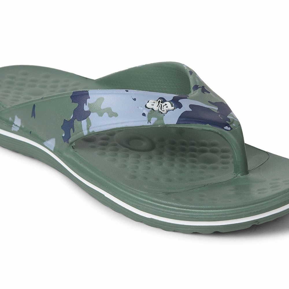 A-HA Green Casual Slipper For Mens BEACHTIM51 By Liberty