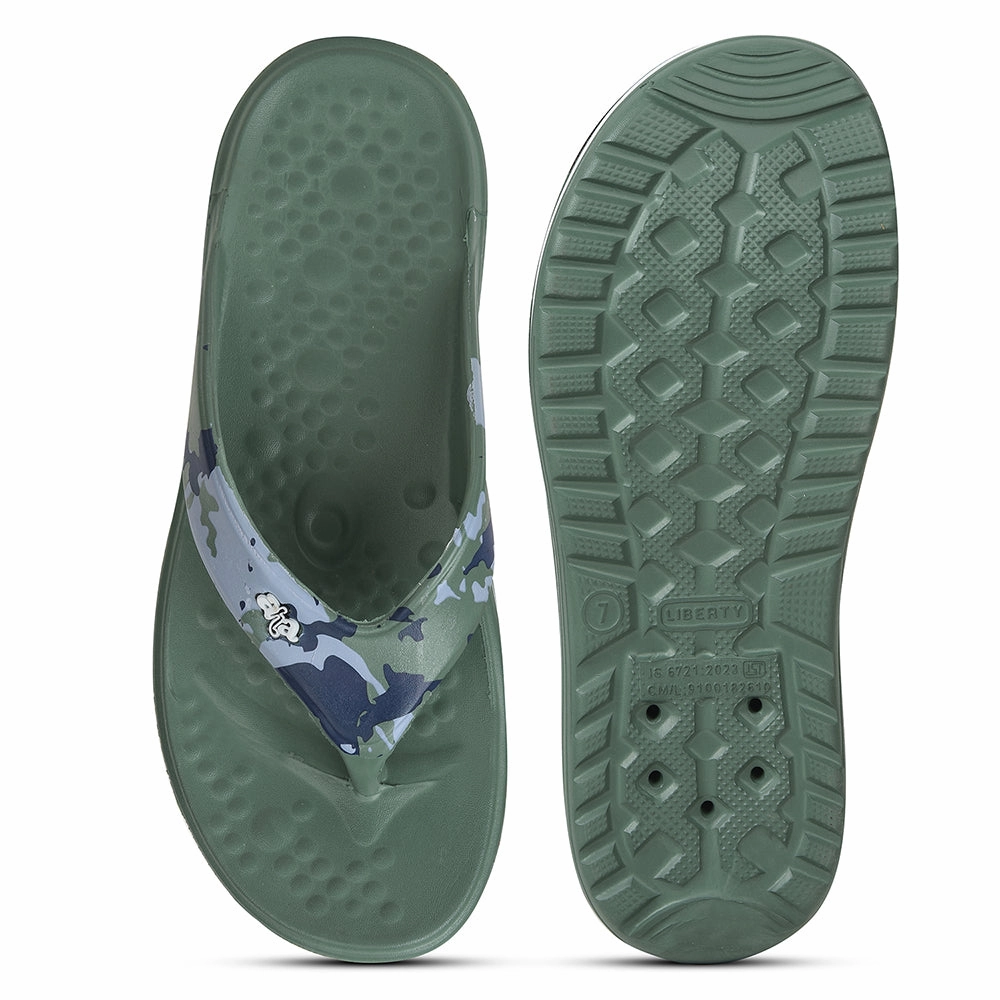 A-HA Green Casual Slipper For Mens BEACHTIM51 By Liberty