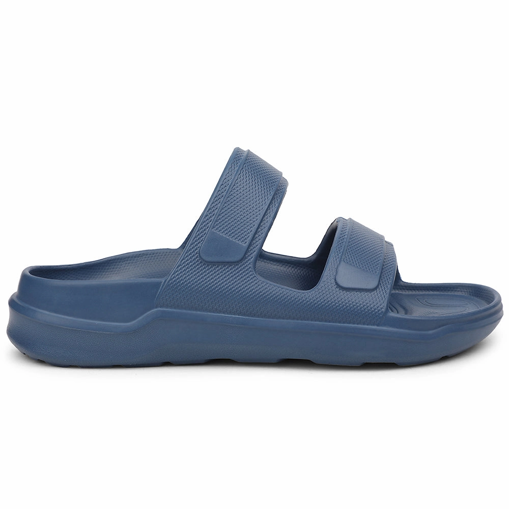 A-HA Navy Blue Casual Slides For Men FDL-2 By Liberty