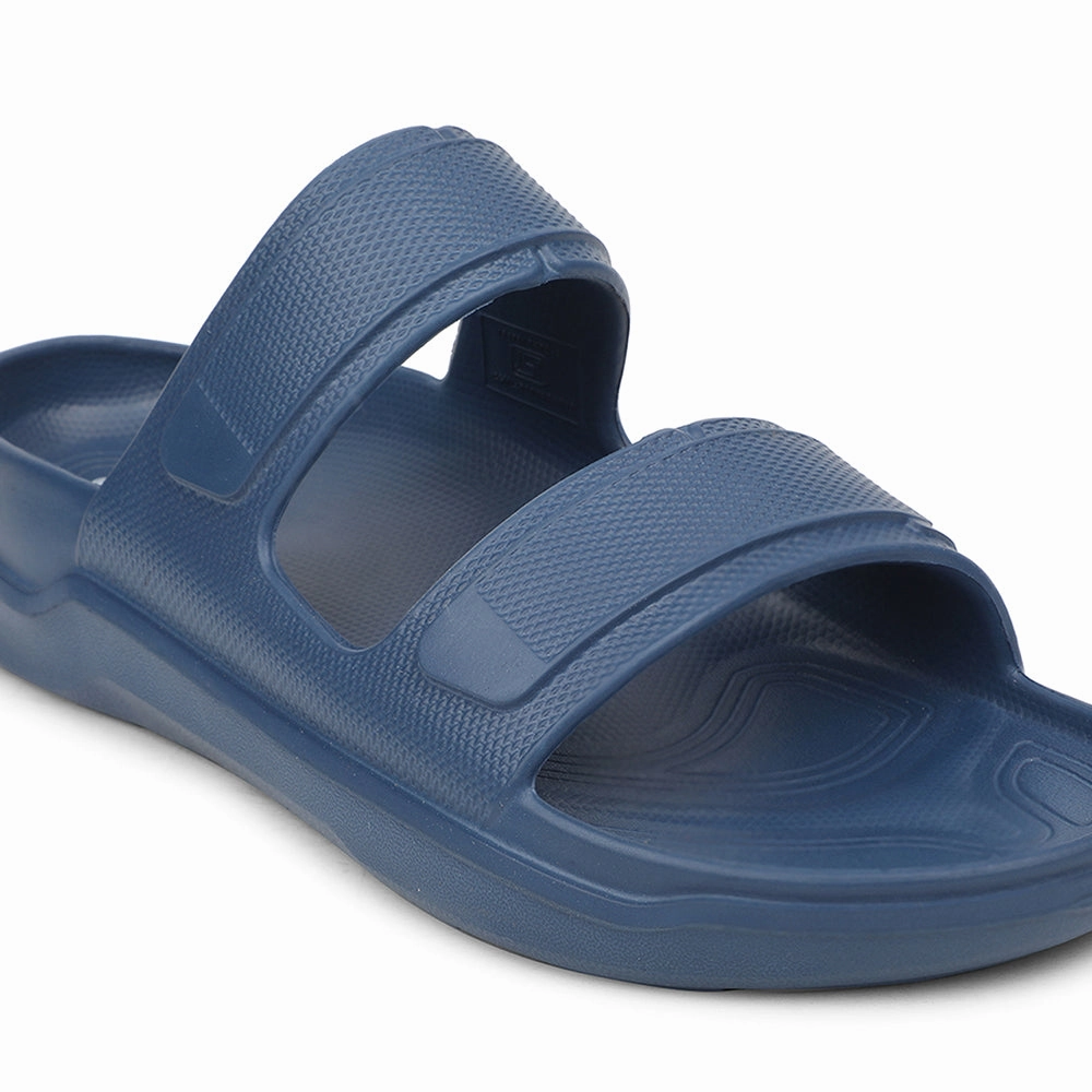 A-HA Navy Blue Casual Slides For Men FDL-2 By Liberty