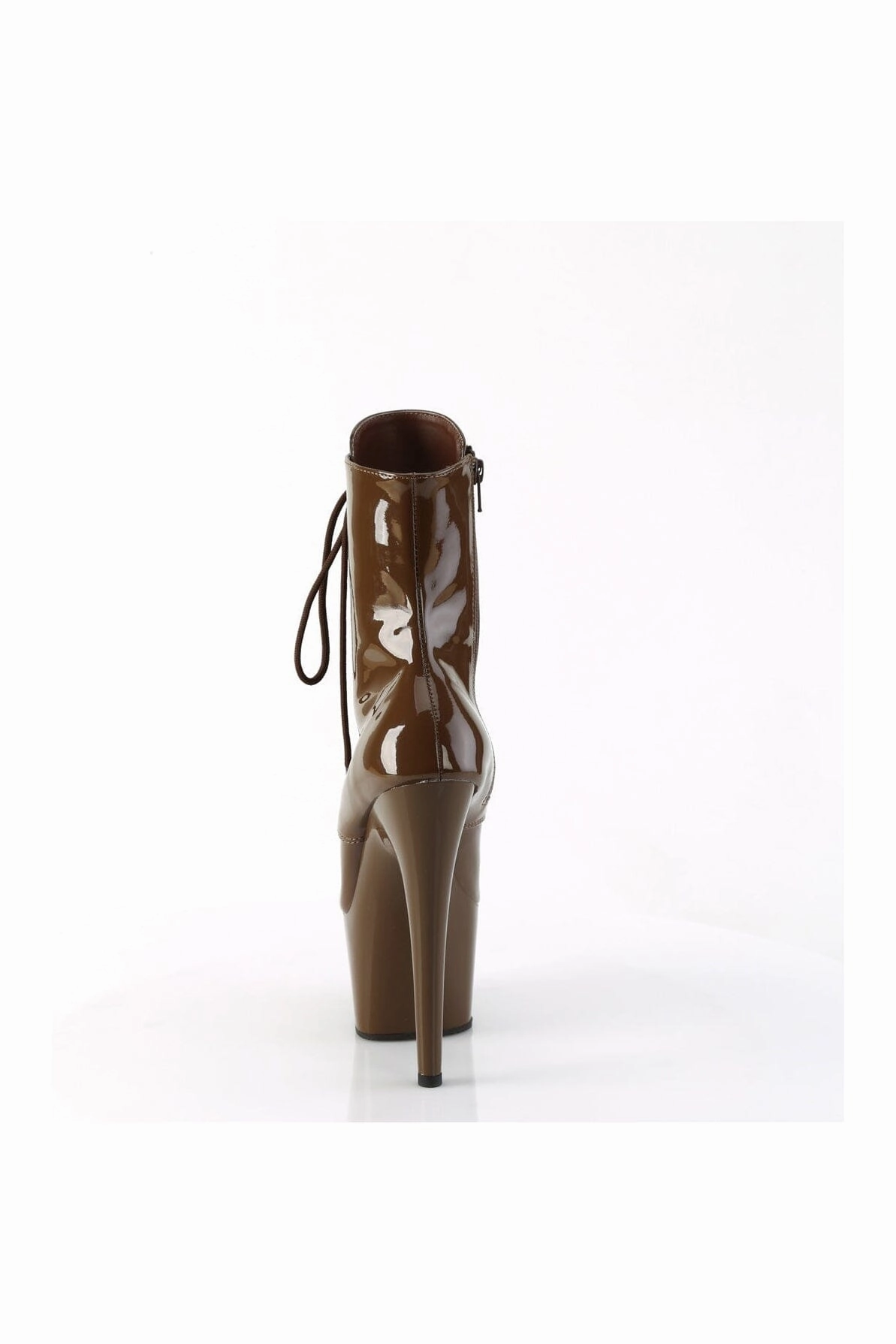 ADORE-1020 Brown Patent Ankle Boot