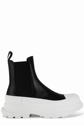 Alexander McQueen Logo Embossed Ankle Boots