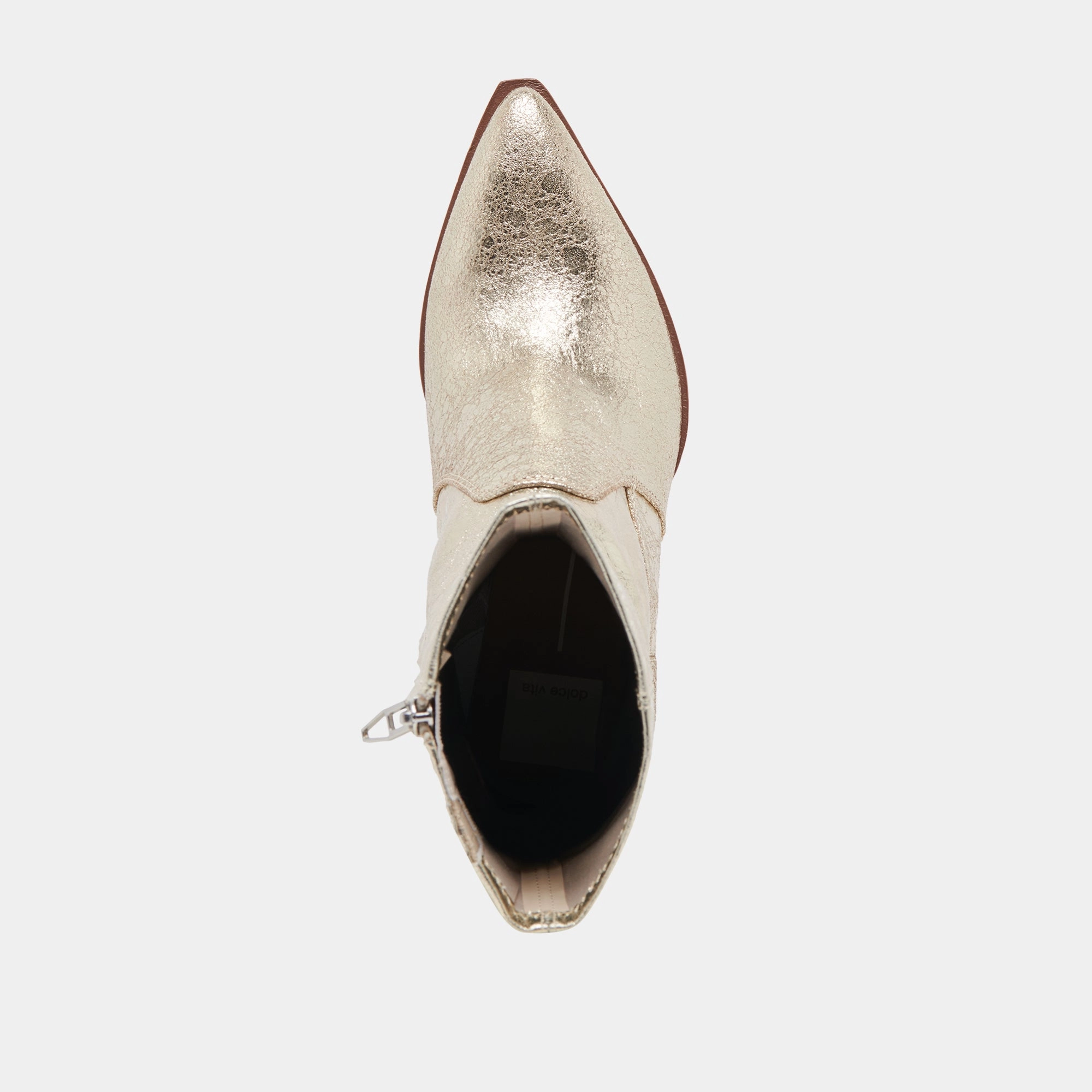 ARYA WIDE CALF BOOTS LIGHT GOLD DISTRESSED LEATHER