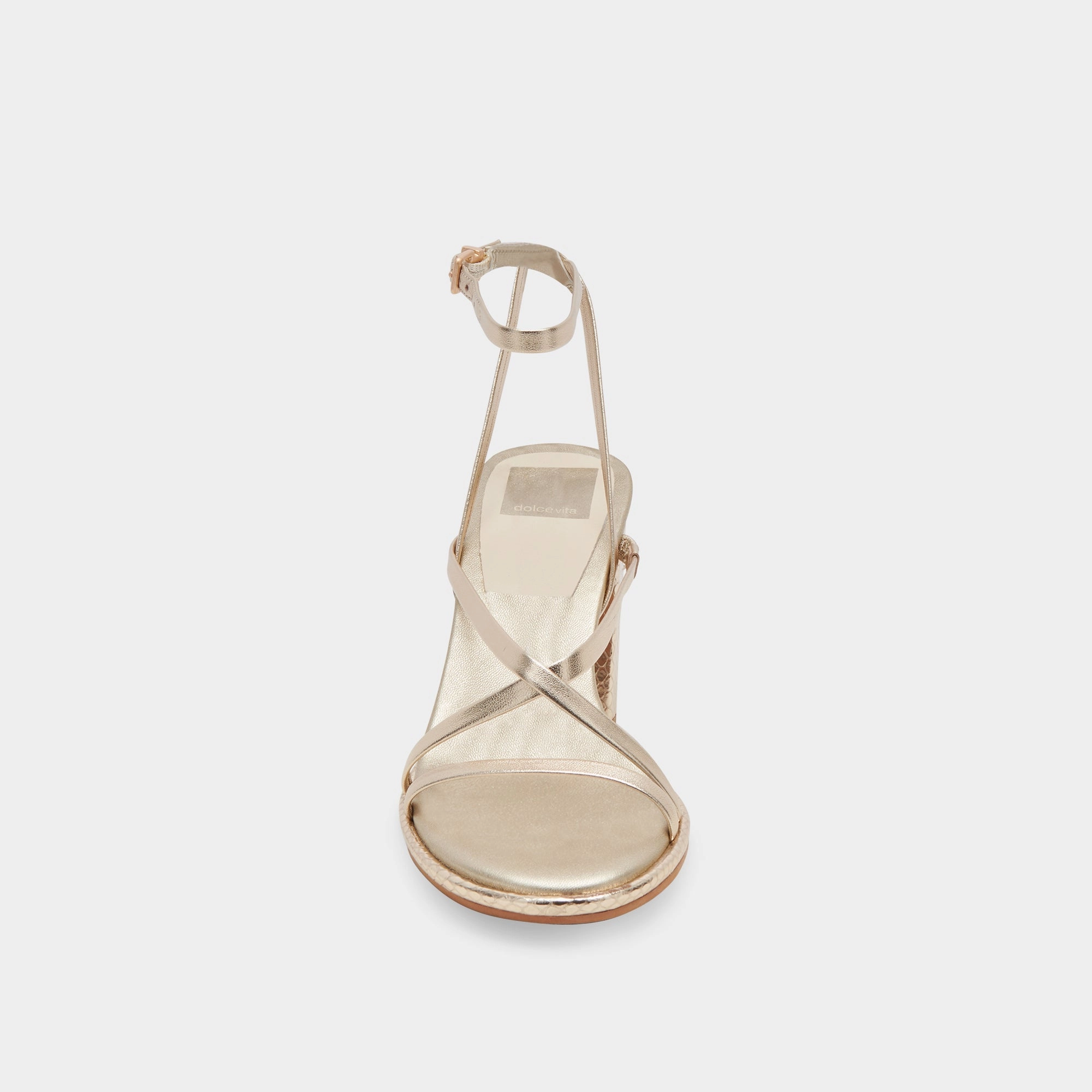 BARLY HEELS LIGHT GOLD METALLIC LEATHER - re:vita