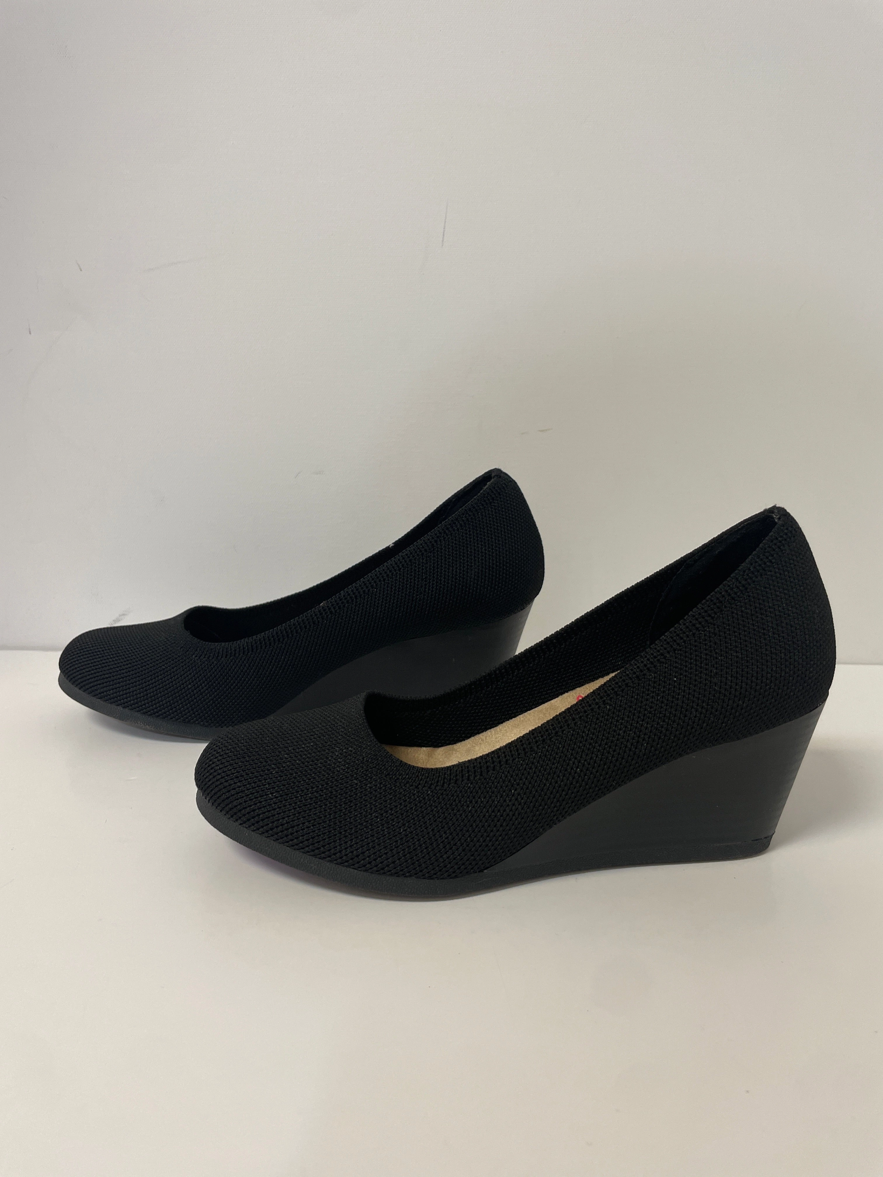 Black Shoes Heels Block Jelly Pop, Size 7.5