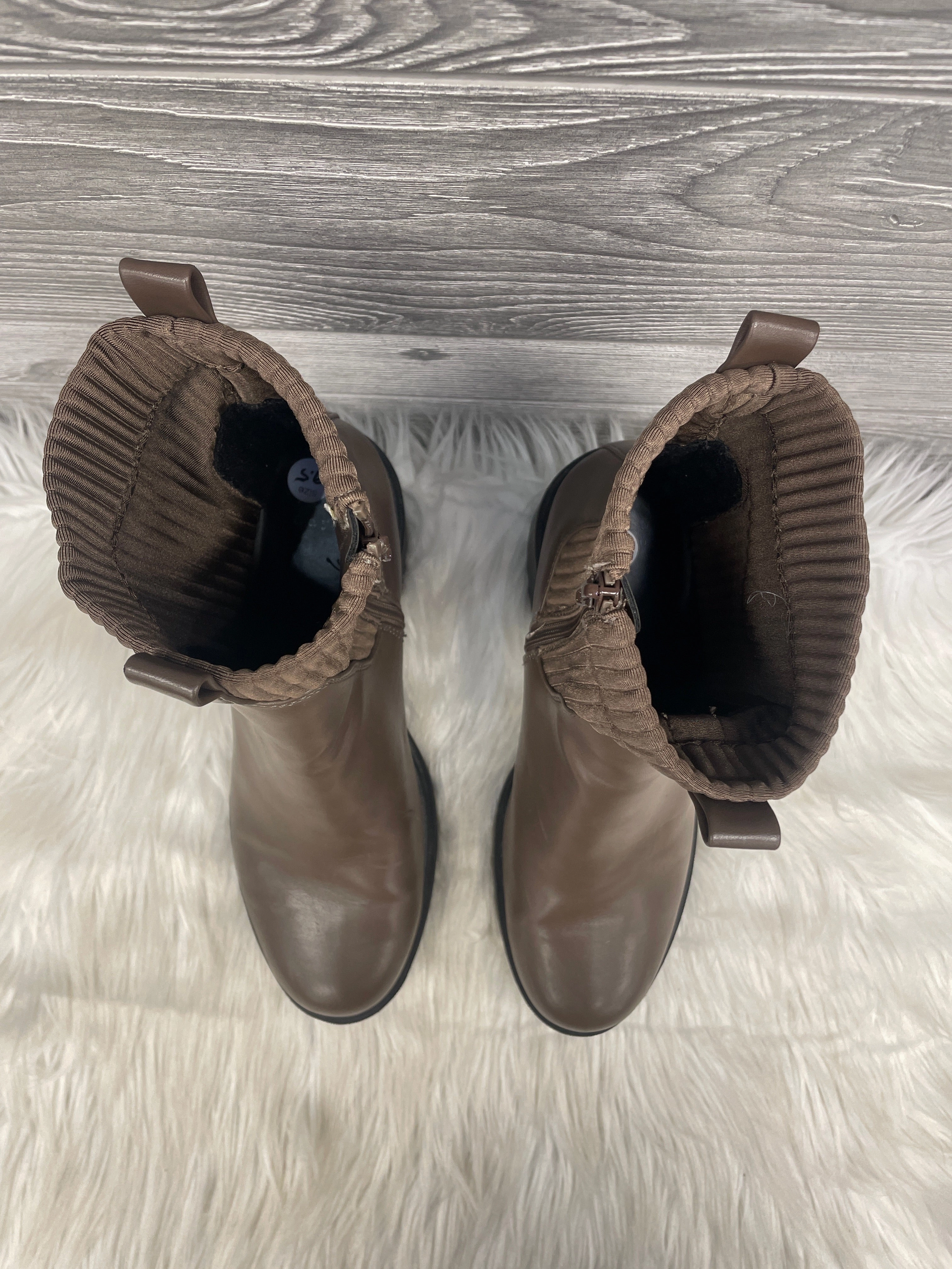 Boots Ankle Heels By A New Day In Brown, Size: 9.5