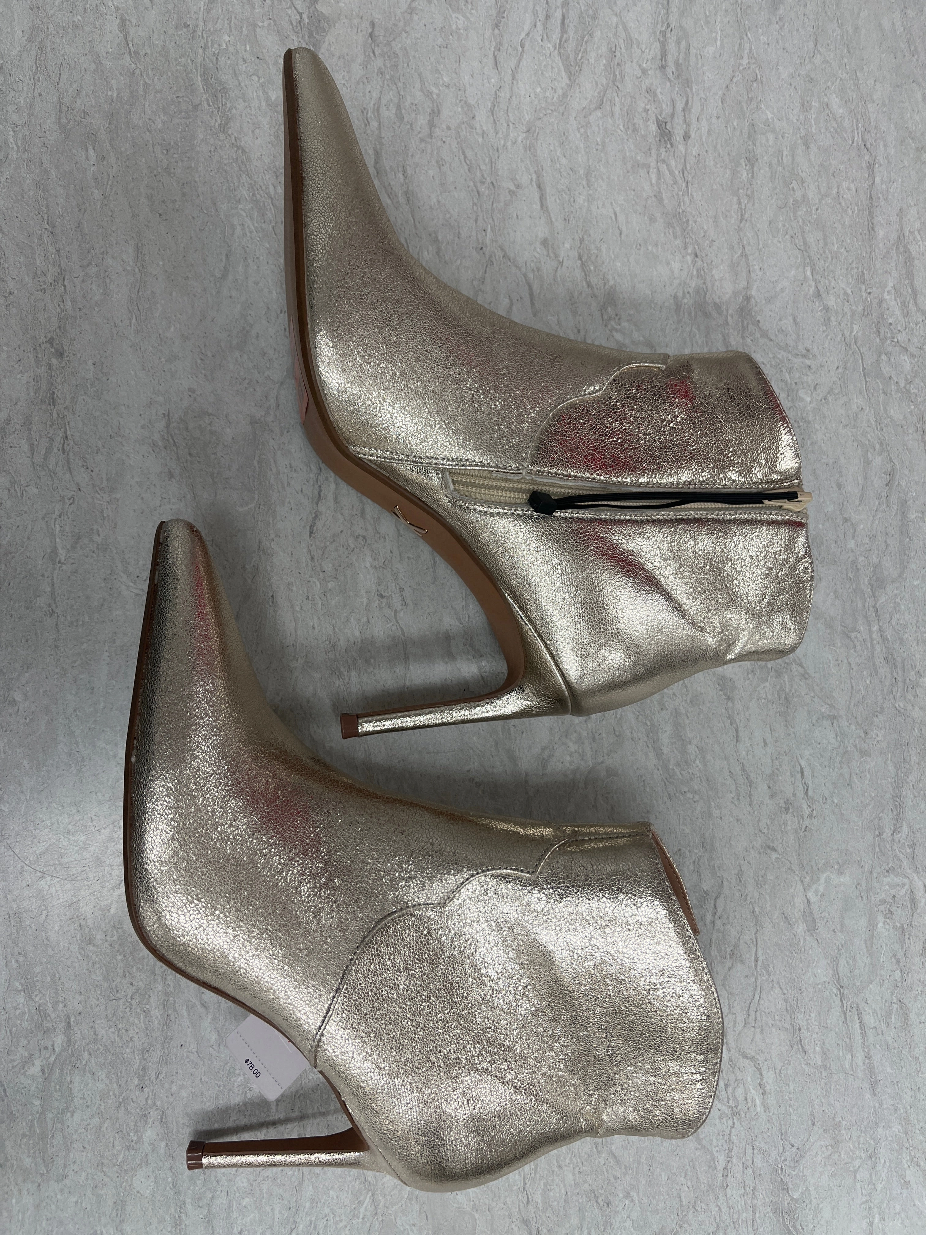 Boots Ankle Heels By Express In Gold, Size: 9