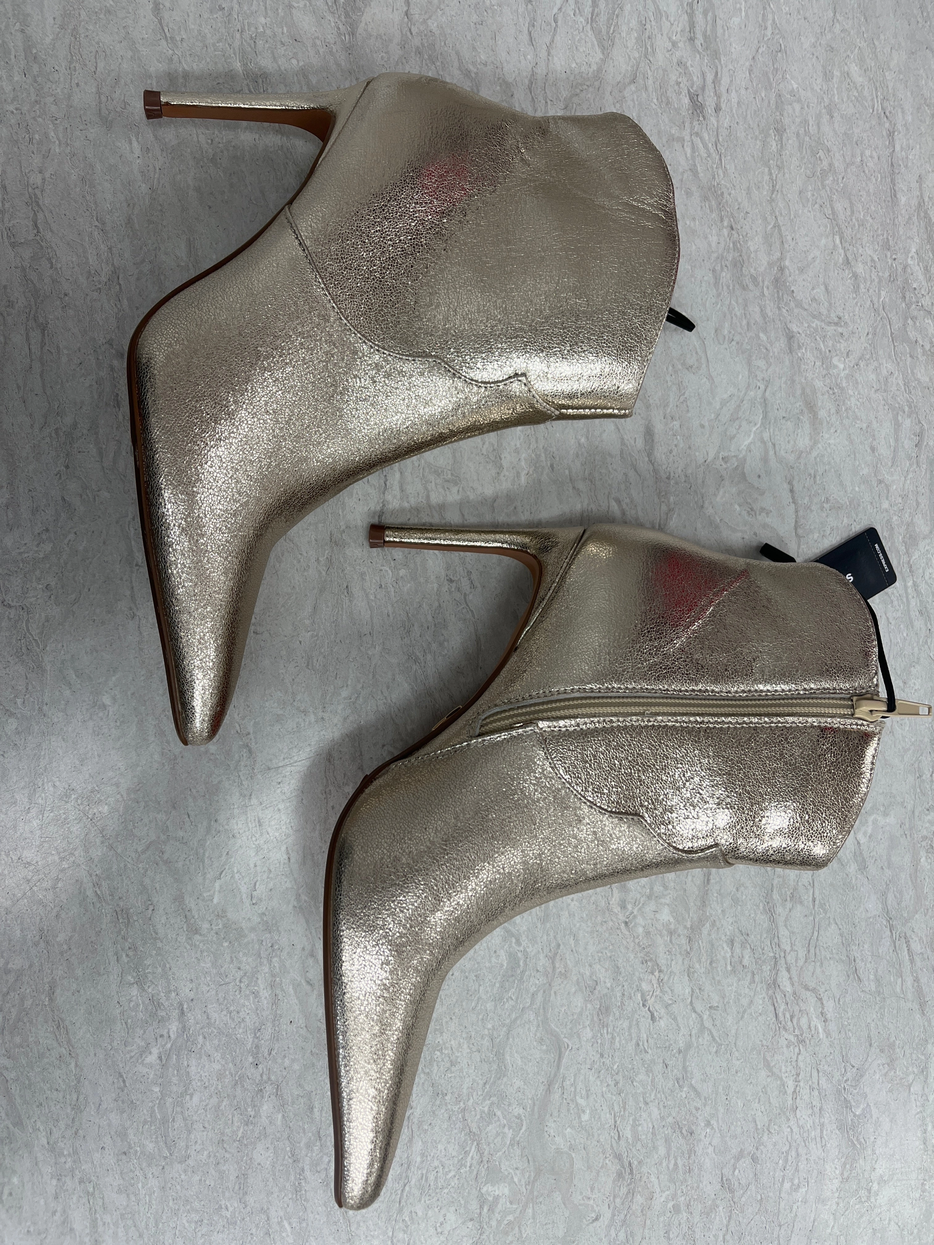 Boots Ankle Heels By Express In Gold, Size: 9
