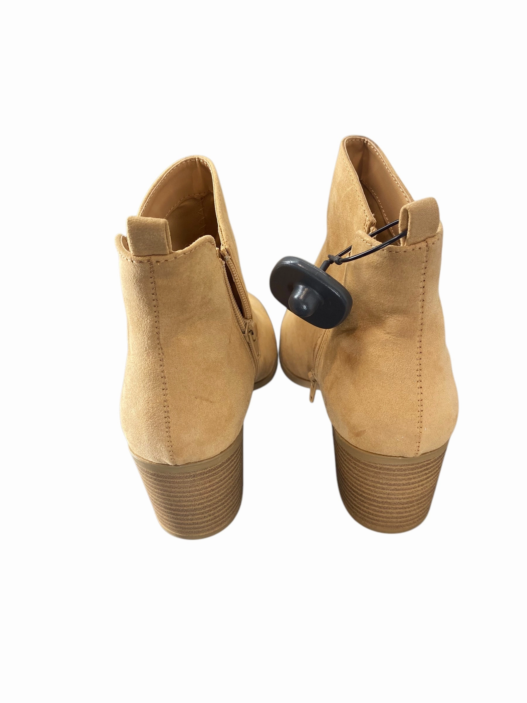 Boots Ankle Heels By Pink Lily In Tan, Size: 10