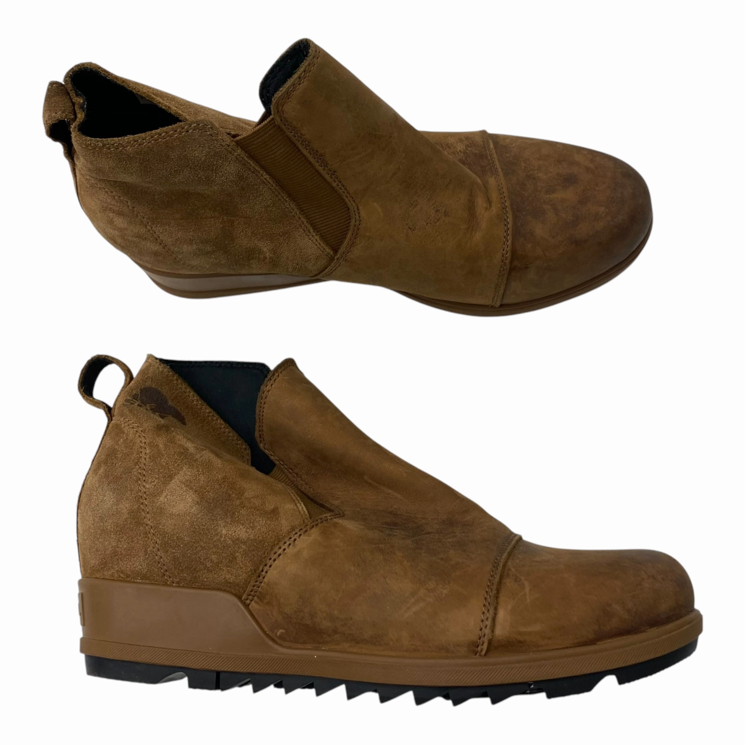 Boots Ankle Heels By Sorel In Brown, Size:9.5