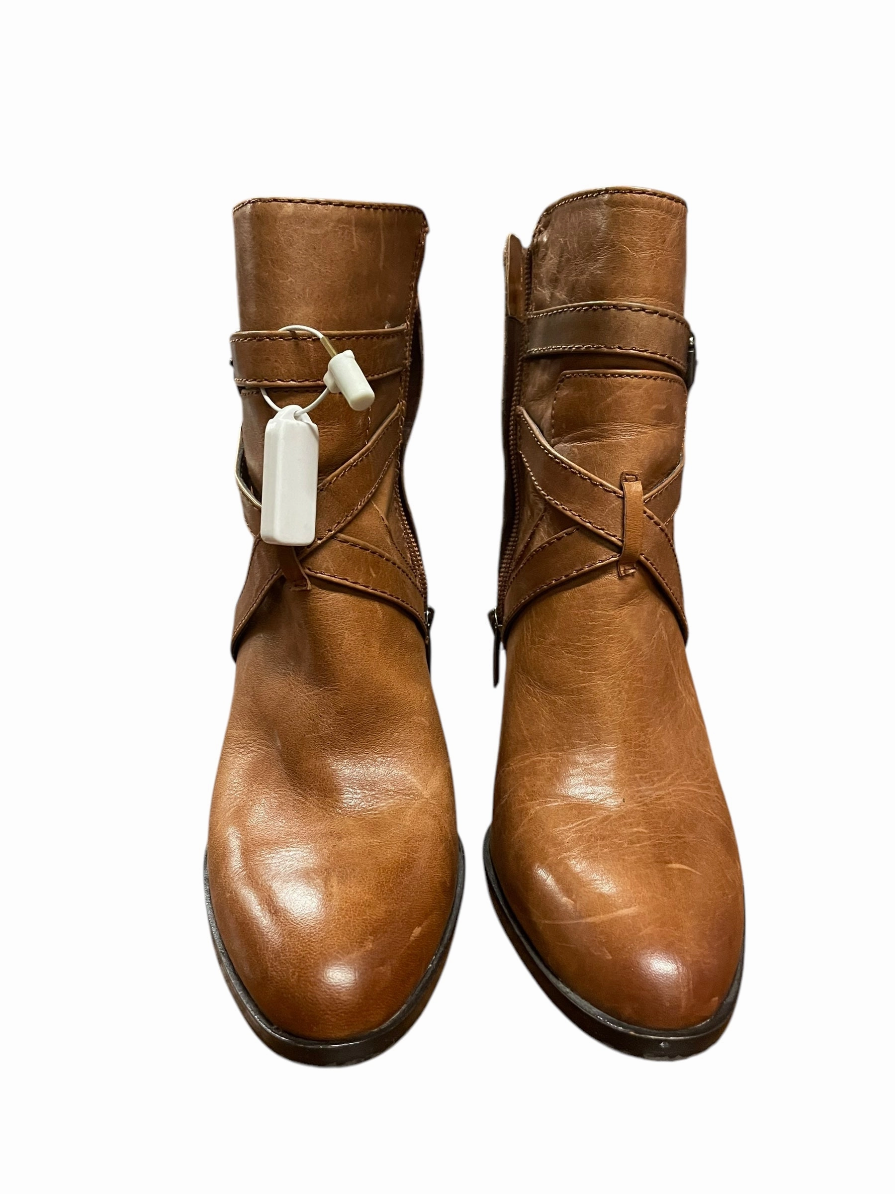 Boots Ankle Heels By Vince Camuto In Brown, Size: 8