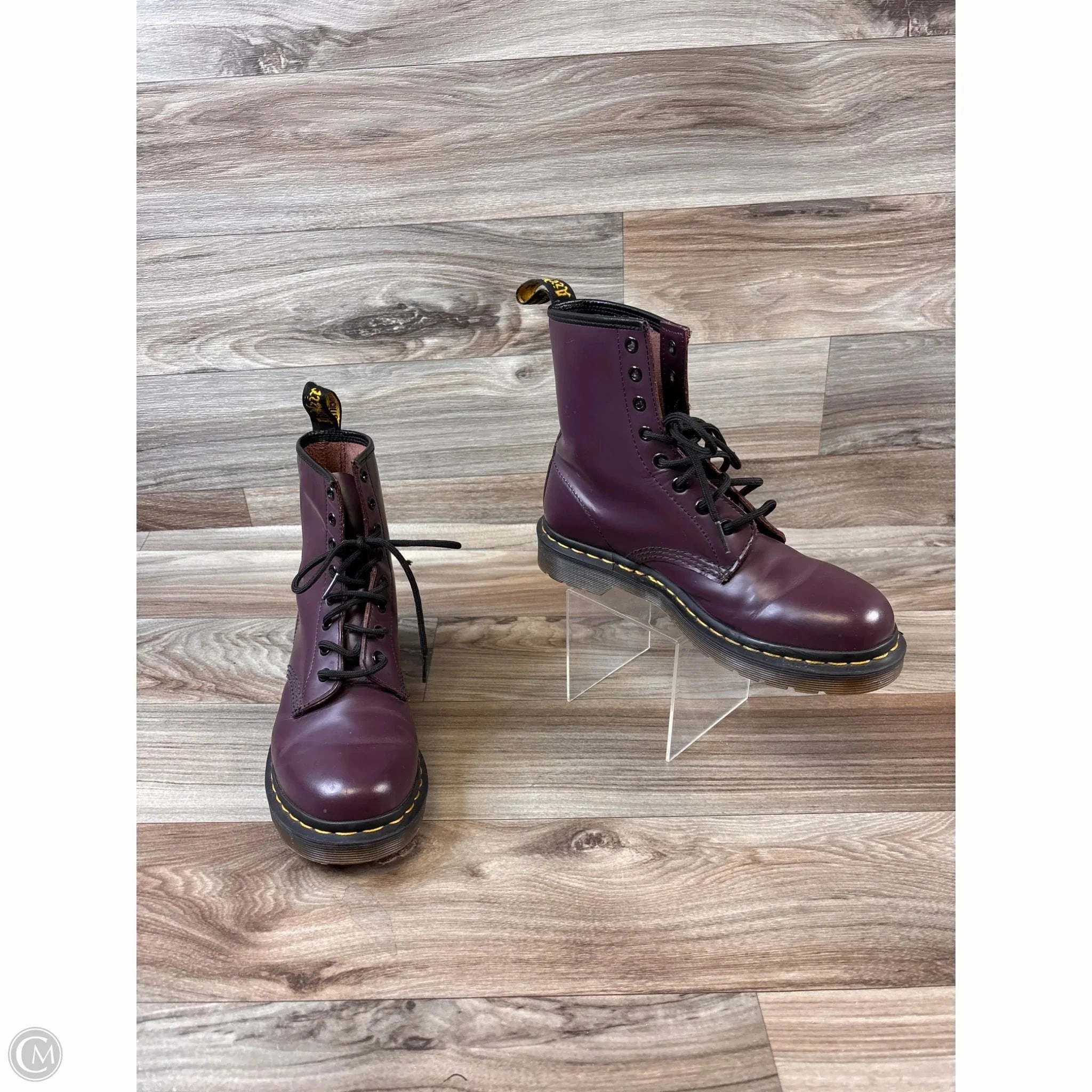 Boots Combat By Dr Martens In Purple, Size: 9