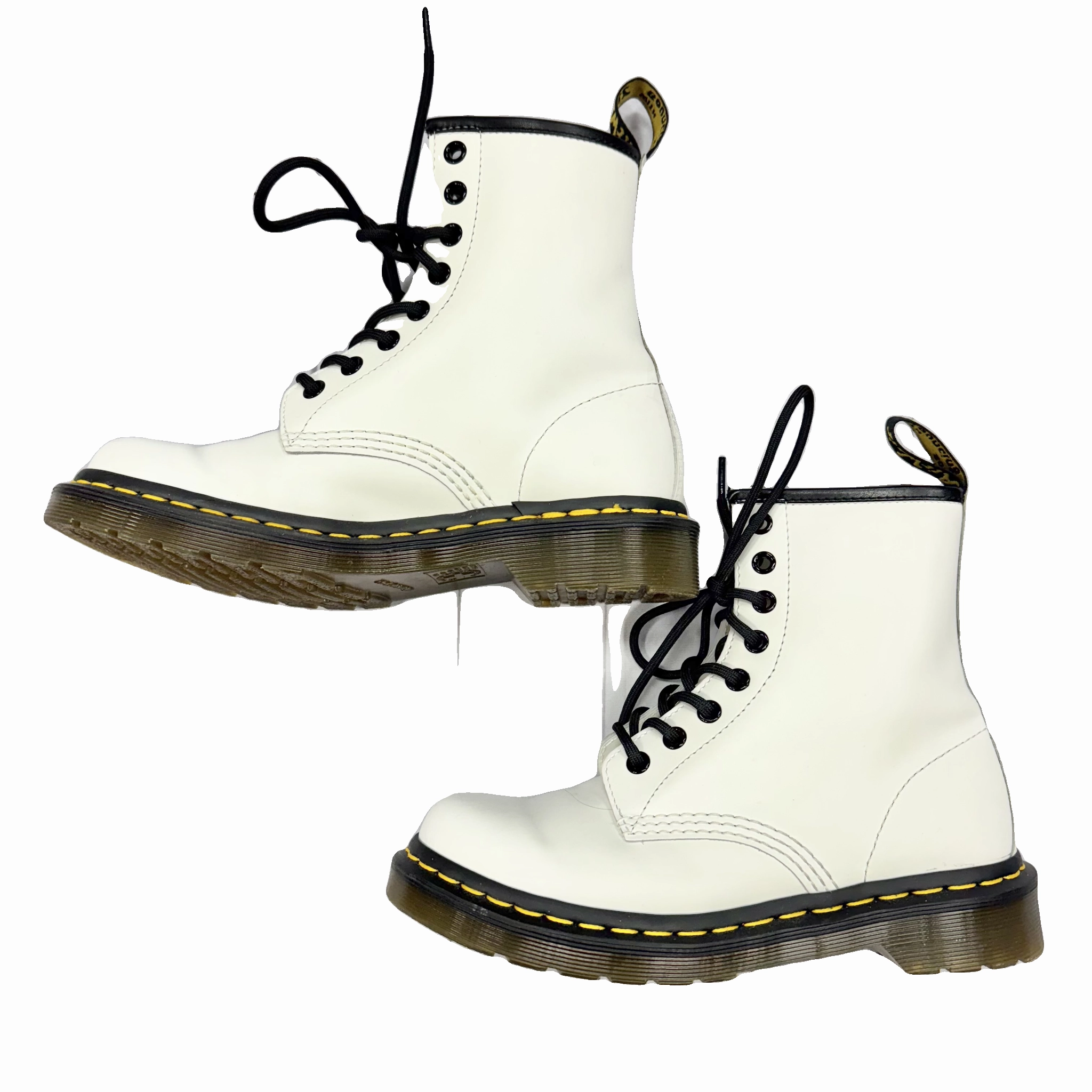 Boots Combat By Dr Martens In White, Size: 6