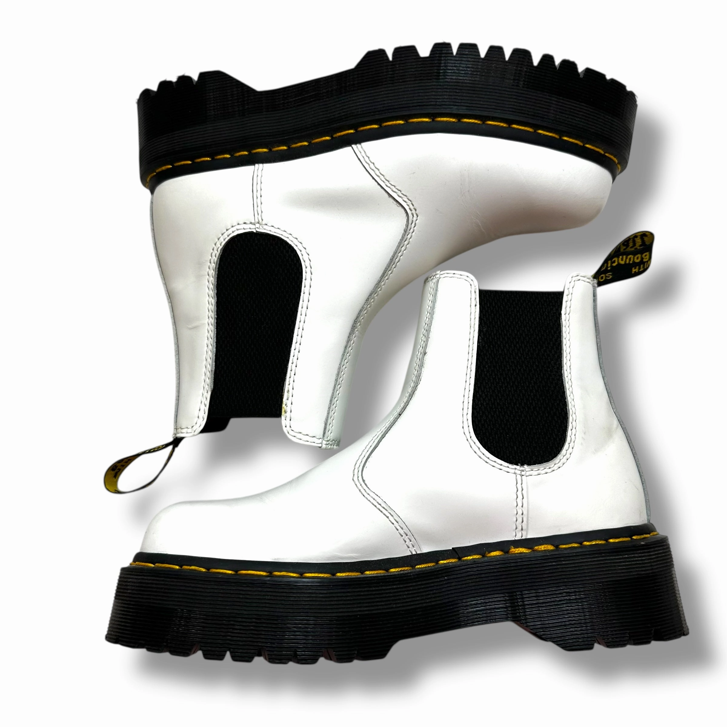 Boots Combat By Dr Martens In White, Size: 8