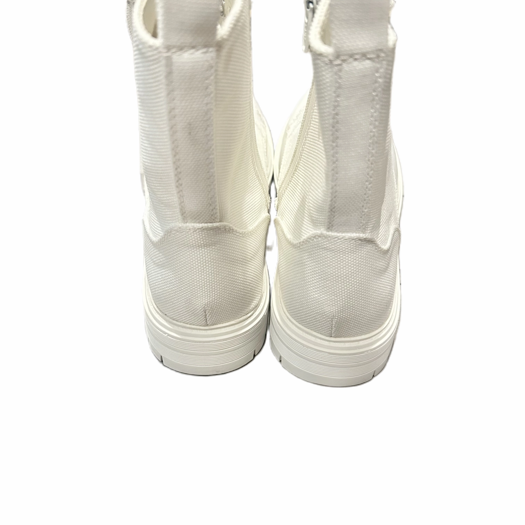 Boots Combat By So In White, Size: 8.5