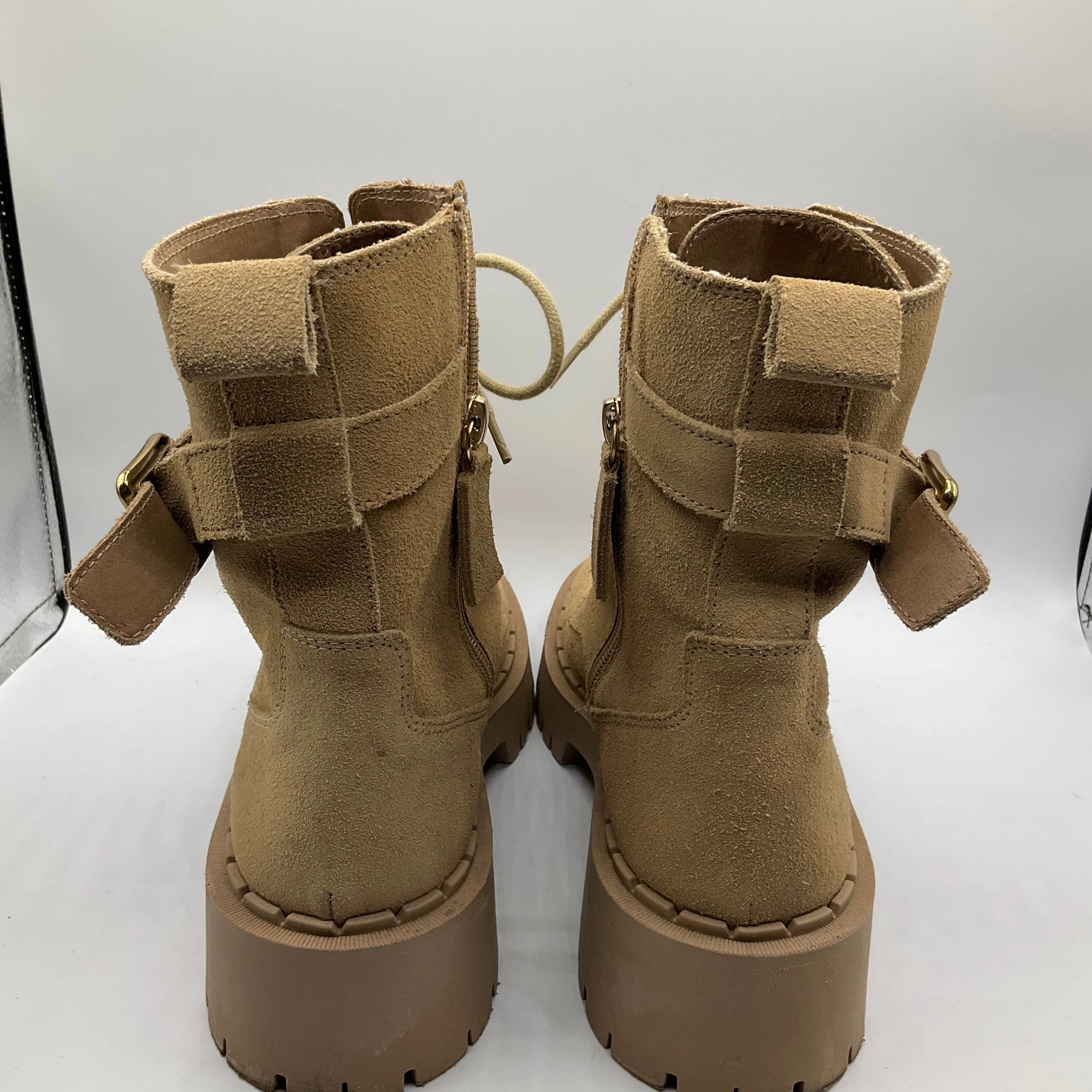 Boots Combat By Zara In Tan, Size: 7.5