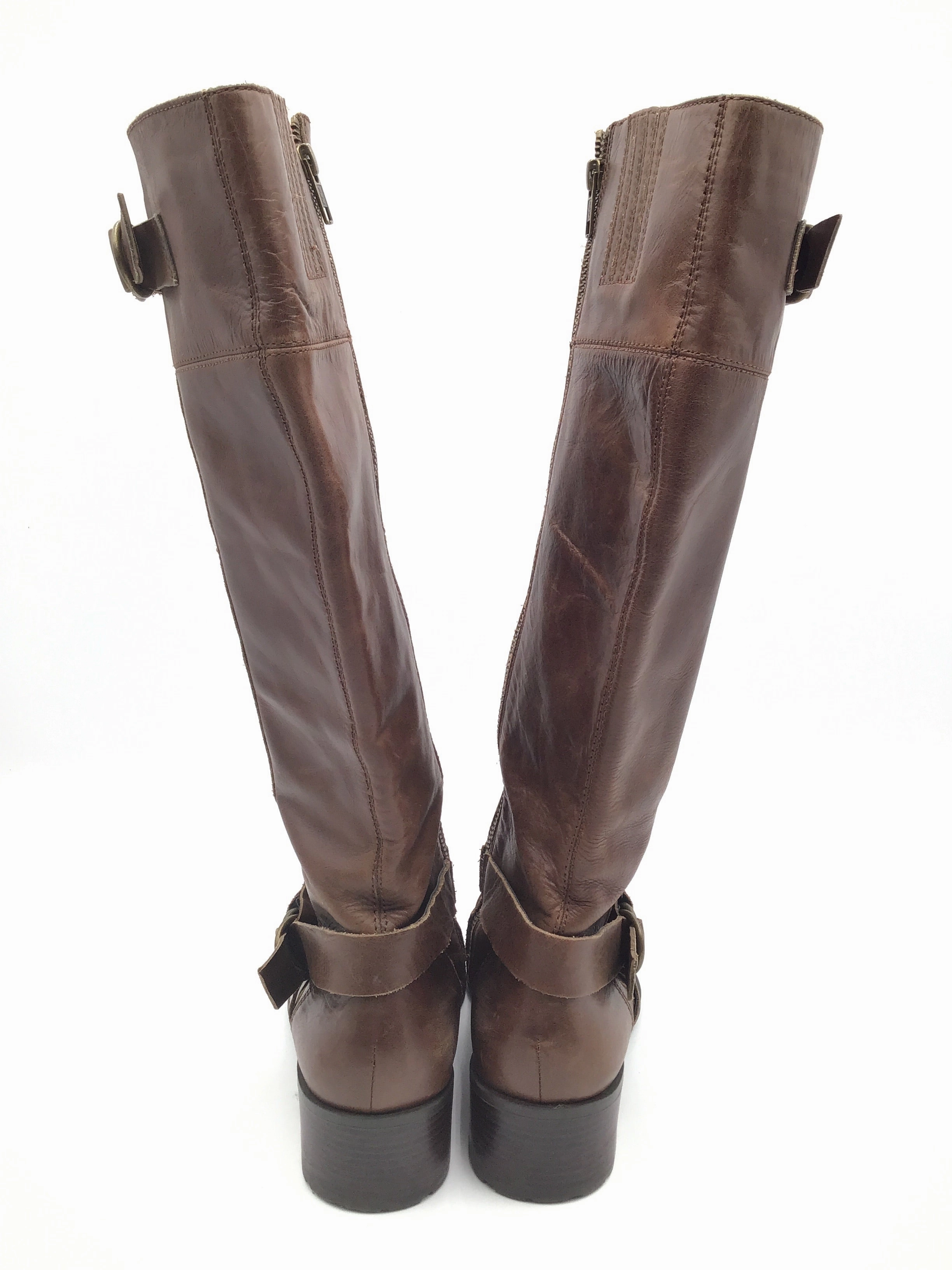 Boots Knee Heels By Dkny City In Brown, Size: 9.5