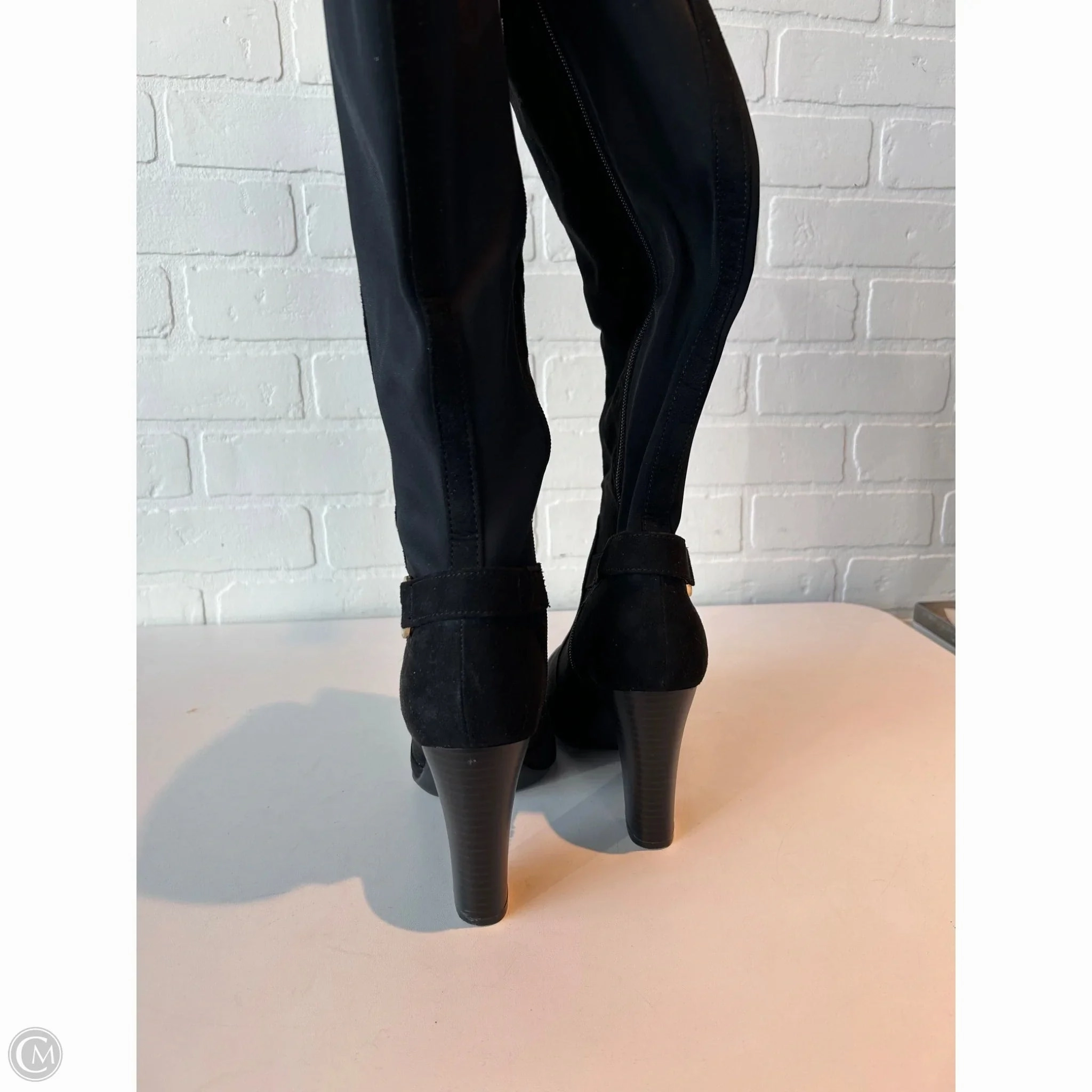 Boots Knee Heels By Kelly And Katie In Black, Size: 7.5