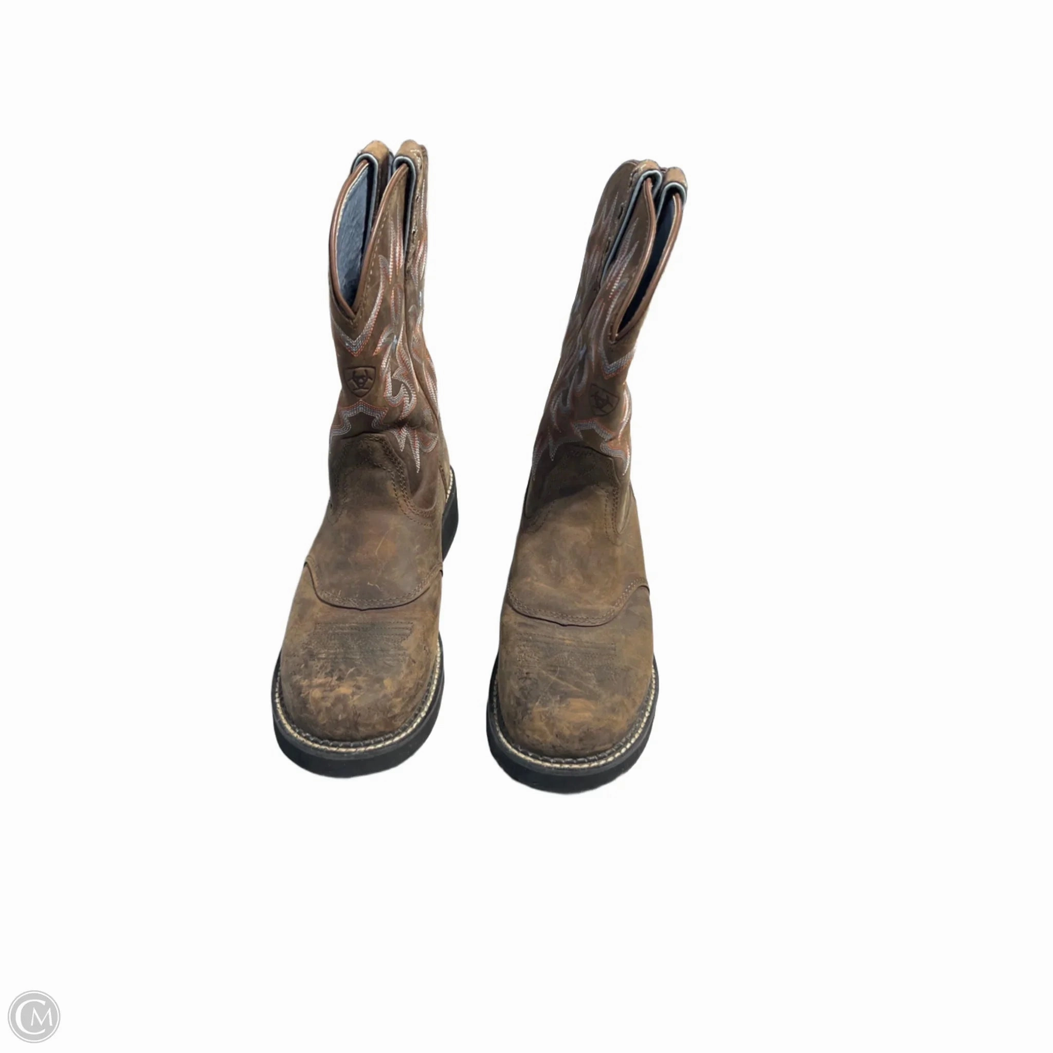 Boots Mid-calf Flats By Ariat In Brown, Size: 11