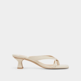 BREVEL HEELS OFF WHITE LEATHER
