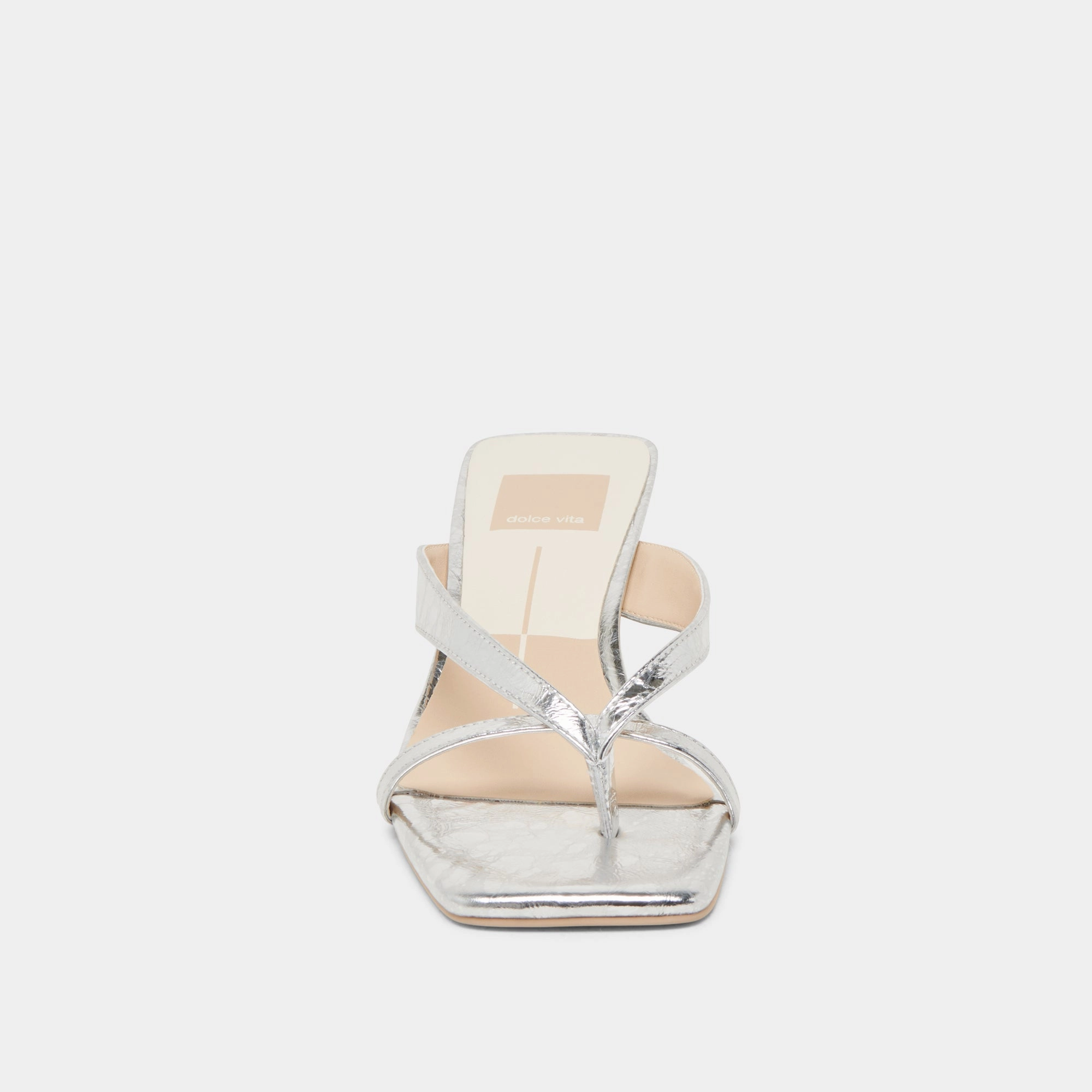 BREVEL HEELS SILVER DISTRESSED LEATHER