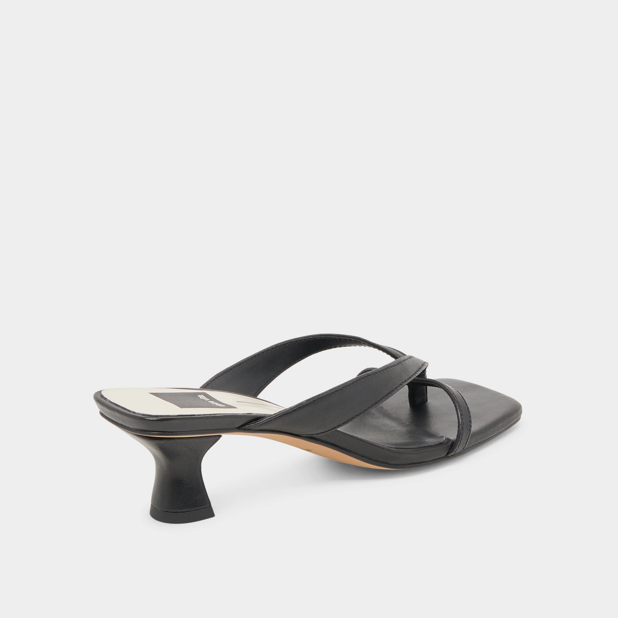 BREVEL WIDE HEELS ONYX LEATHER