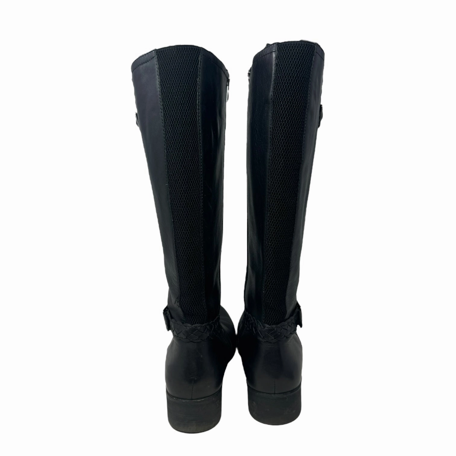 Buckle Stretch Boots Knee Flats By Aetrex In Black, Size: 8.5