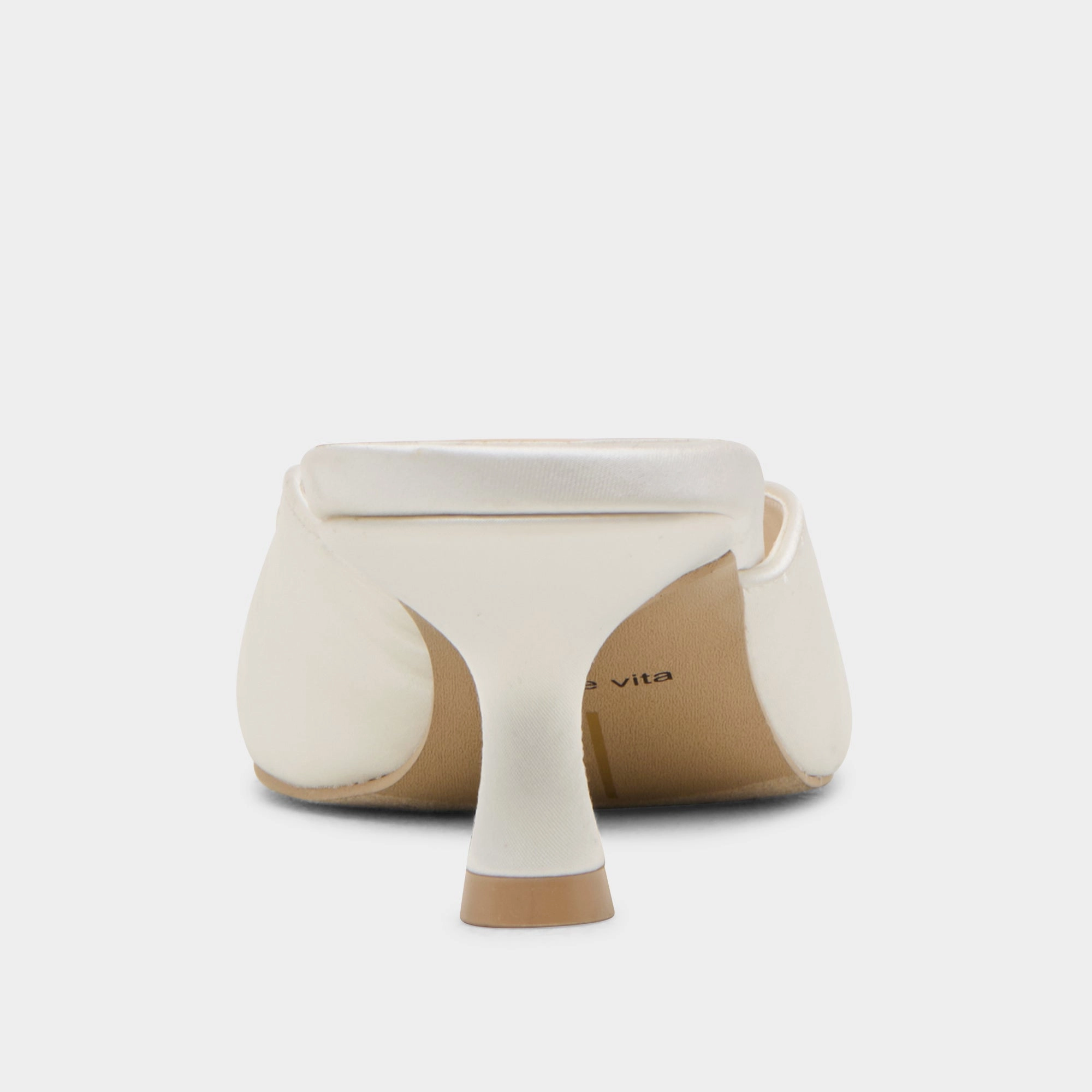 CLEO HEELS OFF WHITE SATIN