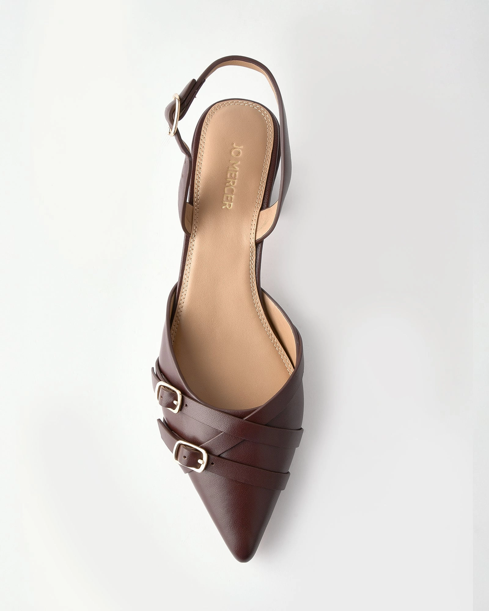 COBY LOW HEELS COCOA BROWN LEATHER