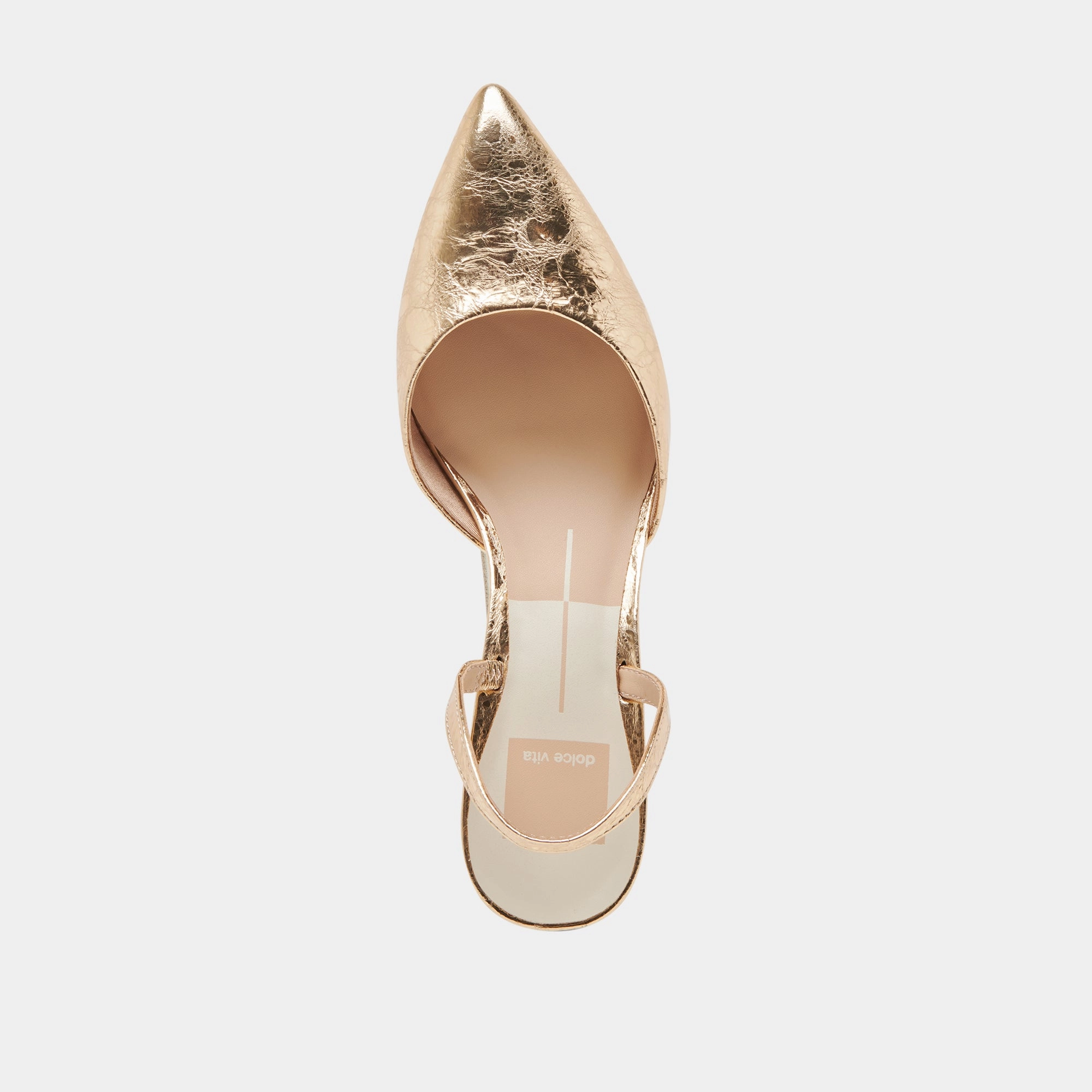 CORSA HEELS GOLD DISTRESSED LEATHER