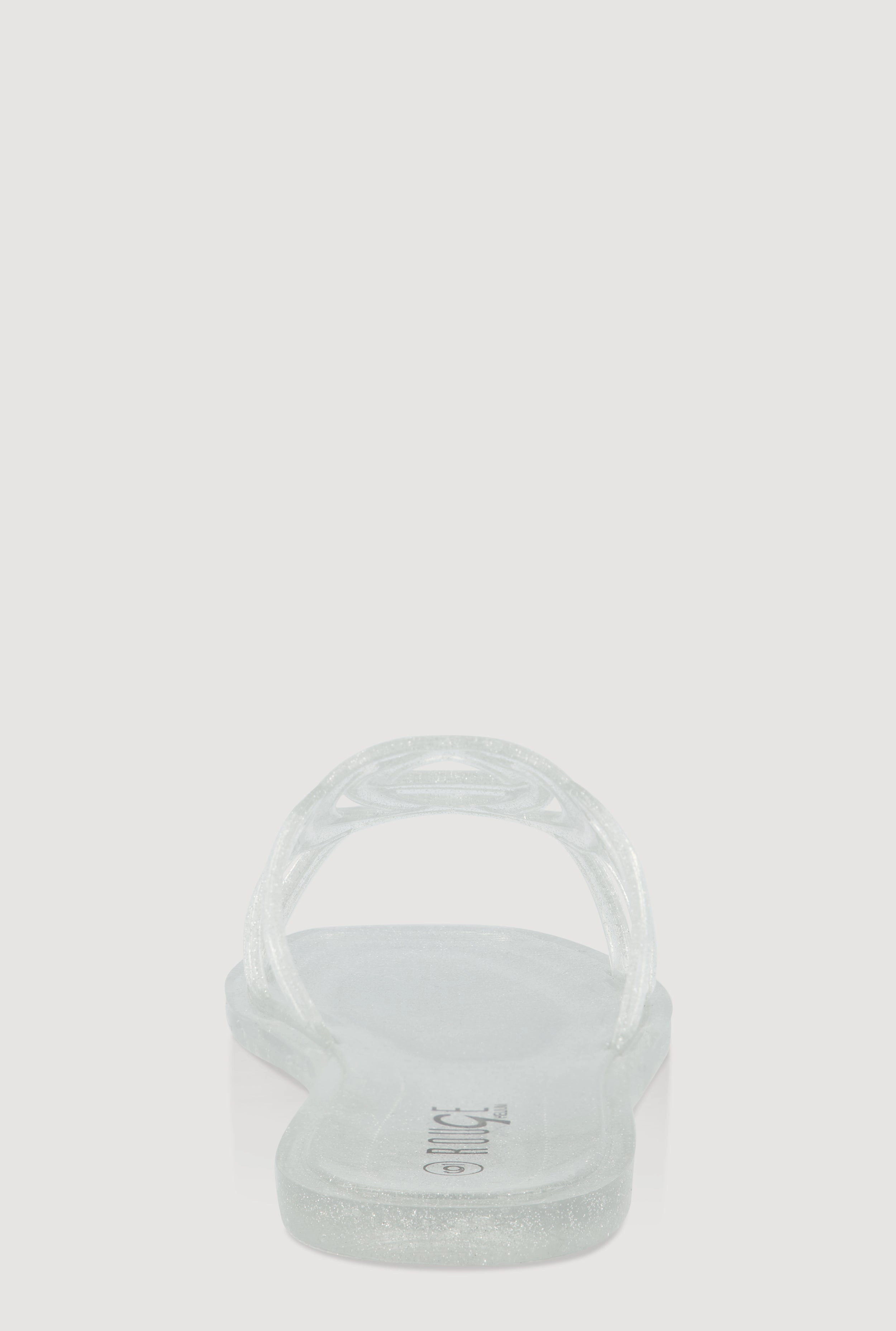 Cut Out Band Jelly Slide Sandals