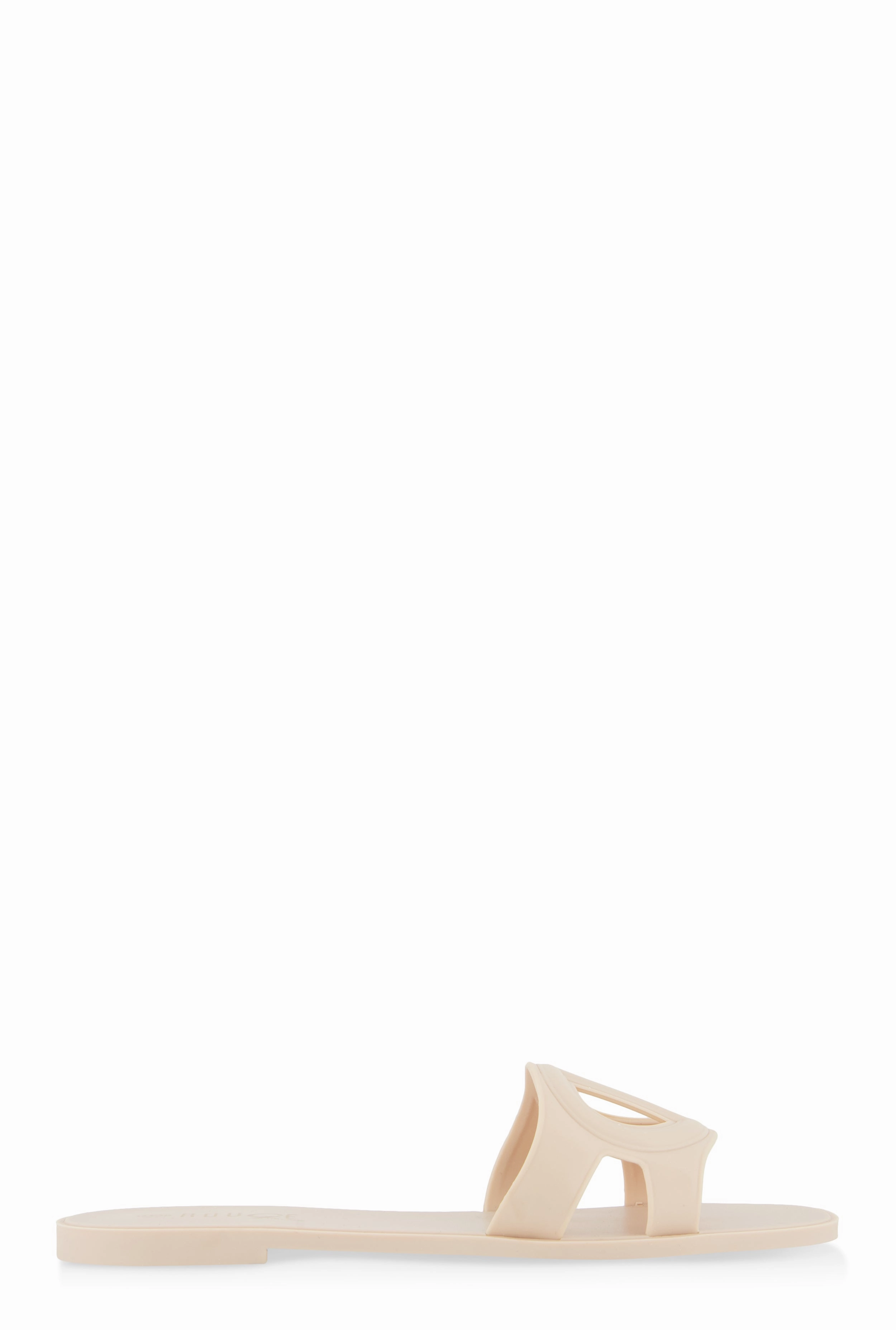 Cut Out Band Open Toe Slide Sandals