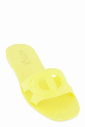 Cut Out Band Open Toe Slide Sandals