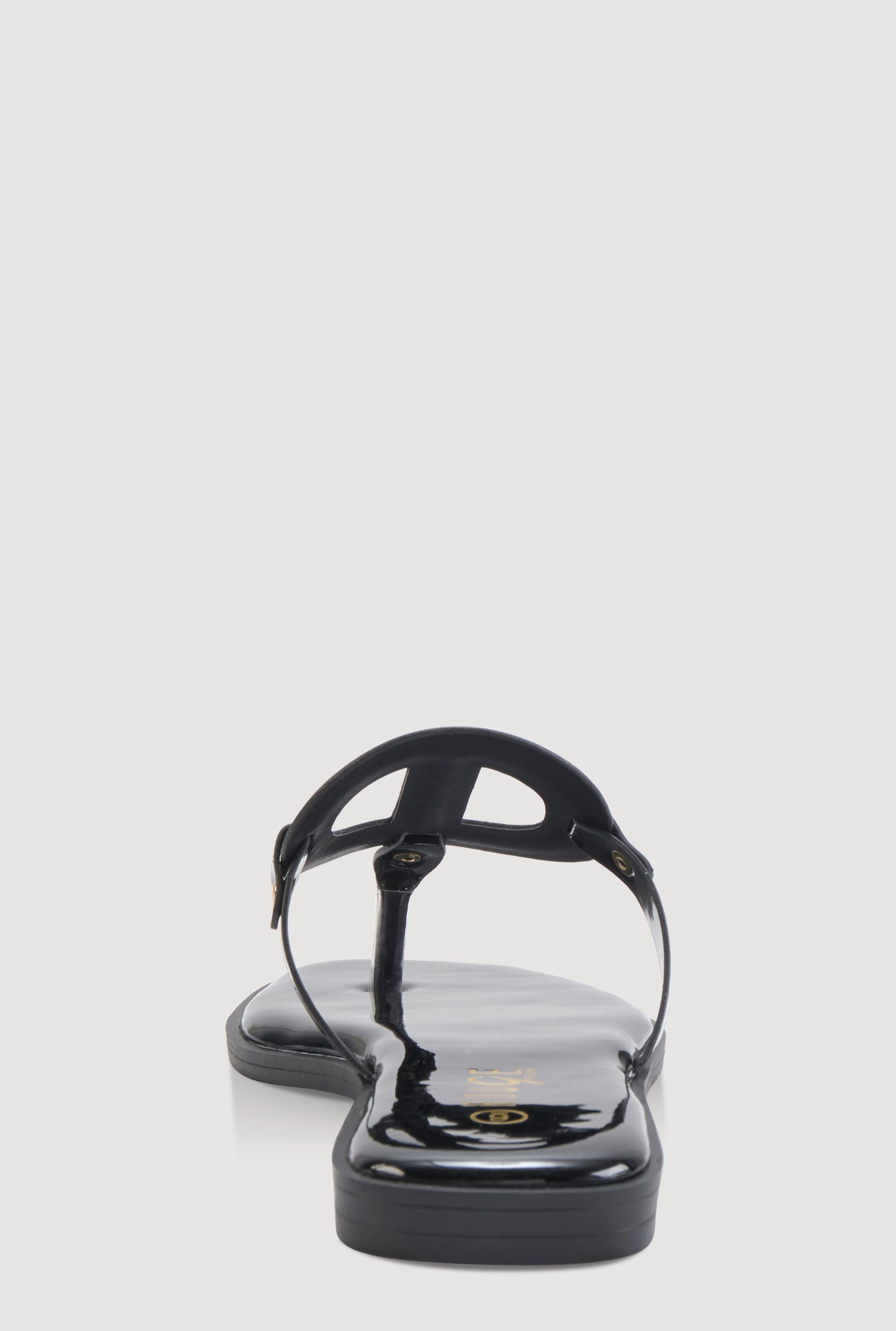 Cut Out Band Thong Sandals